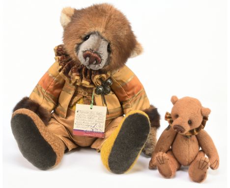 Furbearsake Lori Simon (USA) real fur bear, artist designed by Lori Simon, made from re-cycled fabrics and vintage accessorie