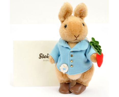 Steiff Danbury Mint Peter Rabbit Beatrix Potter, white tag 690051, LE 2506/5000, mohair, with swing label, certificate, Excel