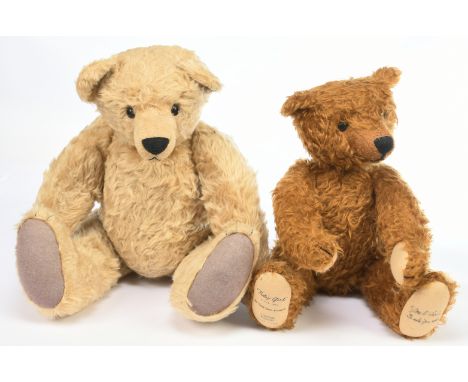 Sun Arrow Steiff Teddy Girl Replica and Dormouse Designs large teddy bear: (1) Sun Arrow Steiff Teddy Girl Replica, LE 2000, 