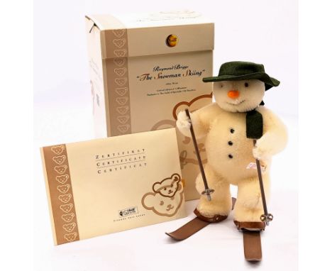 Steiff Raymond Briggs "The Snowman Skiing", white tag 661877, LE 1500, 2004, exclusive to the Guild of Specialist Gift Retail