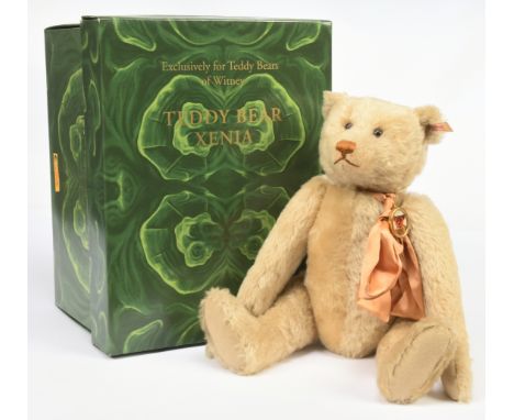 Steiff Teddy Bears of Witney Xenia, white tag 660467, LE 1500, mohair, certificate, some moth damage to felt pads, very sligh