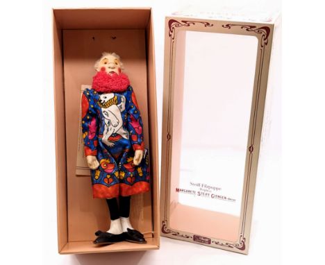 Steiff Coloro Clown, 1911 replica felt doll, white tag 412189 9130/43, LE 3000, certificate, within Good box (dusty, faded an
