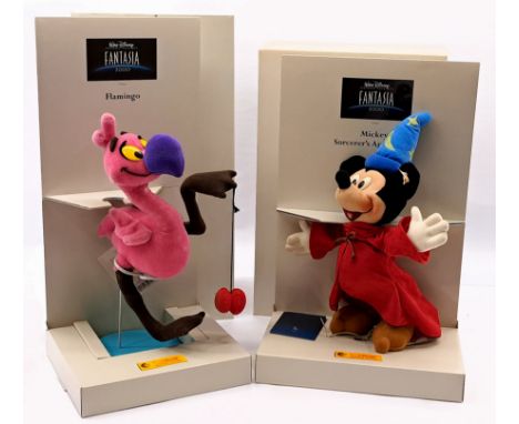Steiff Disney Fantasia pair including: (1) Flamingo, white tag 651700, LE 2000, mohair, swing tag certificate, repair to stan