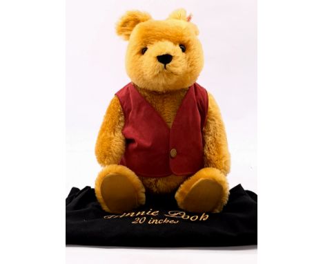 Steiff Classic Pooh, Winnie the Pooh, large golden mohair teddy bear, edition released for North America and UK, white tag 68