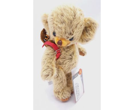 Merrythought Cheeky Bear &amp; Ancestor Backpack, Exclusively for Tide-Rider (USA), 43/500, blonde mohair, swing label certif