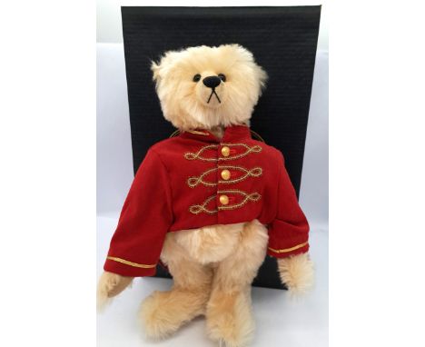 The Cotswold Bear Company Circus Collection Barnum mohair teddy bear, LE 94 / 100, cream mohair teddy bear, dressed in Ring M