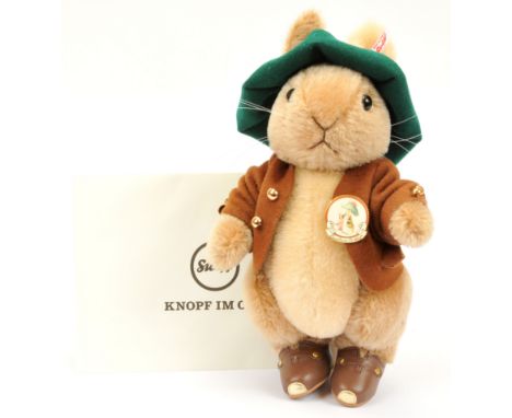 Steiff Danbury Mint Benjamin Bunny Beatrix Potter, white tag 690747, LE 471/5000, mohair, with swing label, with certificate,