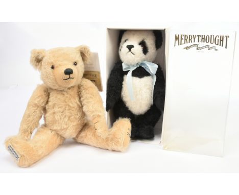 Merrythought pair of replica teddy bears: (1) Compton and Woodhouse Alpha Farnell replica bear, LE 74/1908, mohair, swing lab