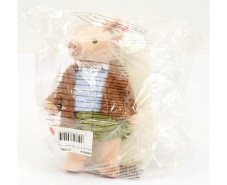 Steiff Danbury Mint Pigling Bland Pig Beatrix Potter, white tag 690914, LE 89/5000, mohair, with swing label, certificate, Ne