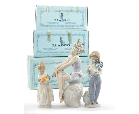 THREE LLADRÓ FIGURINES including, Mirando el mar (Bathing Beauty) 5615, Valencian Girl 4841, My Buddy 7609 (3)Provenance: pri