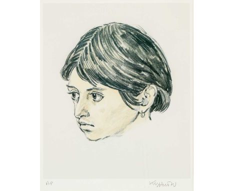 ‡ SIR KYFFIN WILLIAMS RA (Welsh 1918-2006) limited edition (artist proof) coloured print - portrait of young Argentinian Tehu