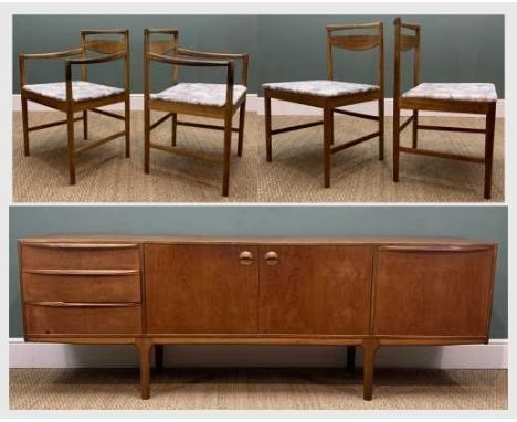 MID-CENTURY TOM ROBERTSON FOR McINTOSH 'DUMFERLINE' TEAK SIDEBOARD, three drawers, top with cuttlery tidy, double-door centra