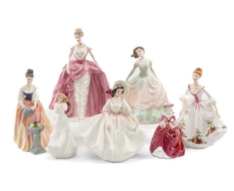 COLLECTION OF CERAMIC FIGURINES including Royal Doulton: Alexandra, HN3286, Country Rose, HN3221, Sunday Best, HN2698, Thank 