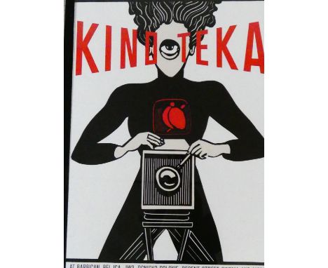 A framed and glazed reproduction Kinoteka camera poster. H.82 W.55cm 