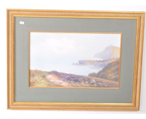 Frederick John Widgery (1861-1942) - Early 20th century watercolour on board painting, depicting cove / shoreline. Framed and
