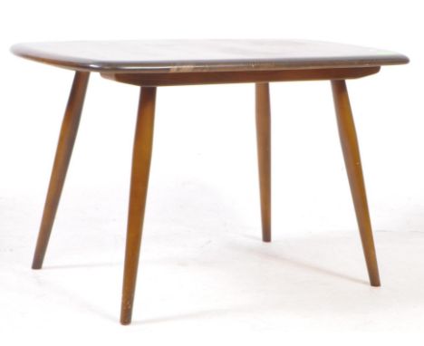 Lucian Ercolani for Ercol Furniture - A model 213 occasional table, with a rounded rectangular elm top above a beech frame. M