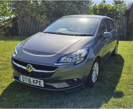 DT16 KPE - Vauxhall Corsa 1.4 5dr in grey. First registered July 2016. 30,000 miles from new, MOT until September 2025. Clima