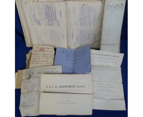 Legal documents, extensive collection of vintage documents, mainly relating to the Bridgwater Canal, the majority concerning 