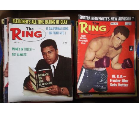 Boxing, 'The Ring' magazine, a collection of 100+ issues, 1960's/1970's, many articles and photos of Muhammed Ali noted (a fe