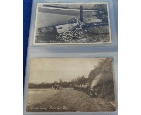Postcards, Railway, a modern album containing approx 60 vintage and modern railway cards inc Disasters at Salisbury, 1906, (p