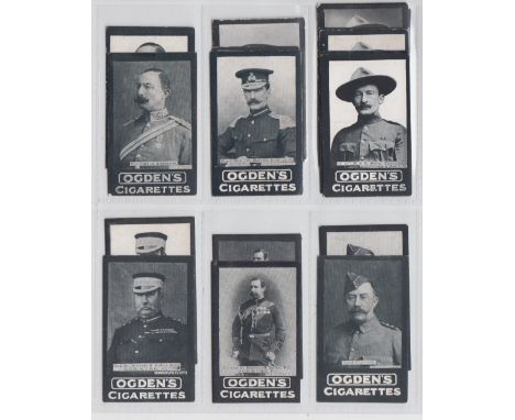 Cigarette cards, Ogden's Tabs, Prominent British Officers (set, 37 cards plus numerous variations inc. 7 Baden-Powell cards) 