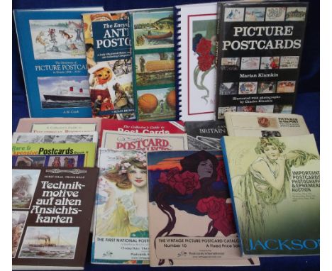 Postcard reference books, selection inc. Rare & Expensive Postcards Book 2 by Kaduck, A Collectors Guide to Theatrical Postca