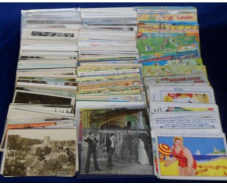 Postcards, a mixed age collection of approx 300 cards inc modern map cards, many comic inc Cynicus, Comicus, Tempest, McGill,