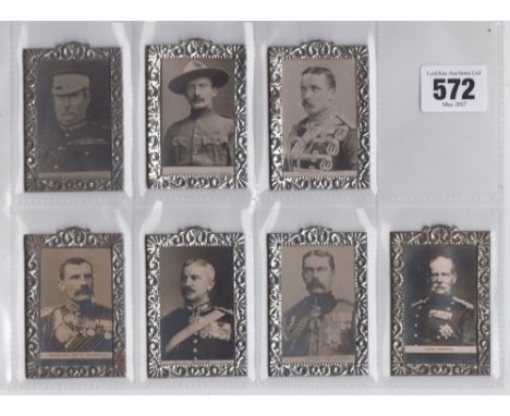 Cigarette cards, Cohen Weenen, Celebrities, Gainsborough (metal frame) seven Military personalities, Baden-Powell, Redvers Bu