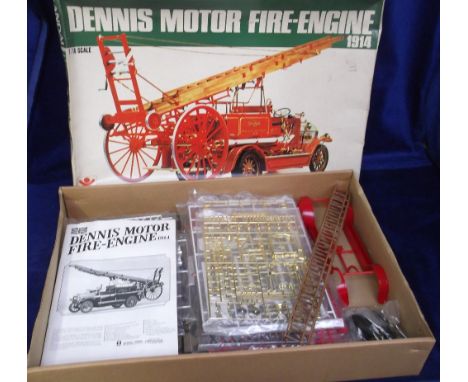 Bandai 1/16 Dennis Motor Fire-Engine 1914 Kit, in original box, appears unused with components sealed in bags, (box fair)