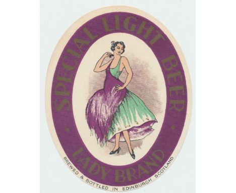 Beer label, McEwan Younger Special Light Beer, 'Lady Brand' label from Scotland, v.o, (slight writing on back) v.o, (gd)