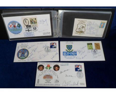 Cricket autographs, a collection of 25 First Day Covers, multiple signatures, mostly 1980's/1990's, many limited editions not