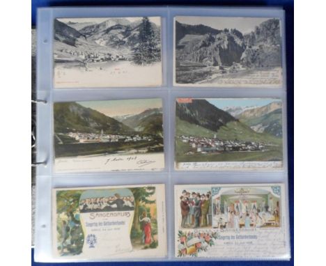 Postcards, Switzerland, a good selection of over 400 mostly early Swiss cards inc views, street scenes, Gruss Aus, winter sce