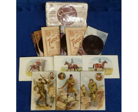 Postcards, Tucks, Gramophone Records, set of 4, Series F nos 21-24, complete with original packet & inserts, plus 3 Walker, H