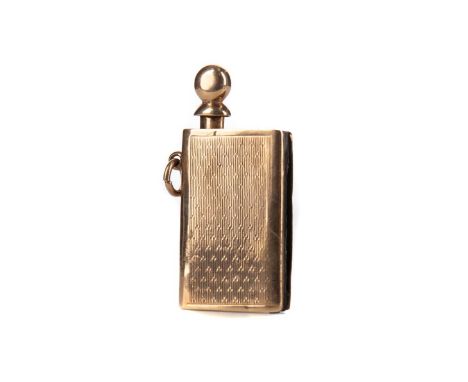 EARLY 20TH CENTURY NINE CARAT GOLD STRIKER LIGHTER BY ASPREY,hallmarks for Birmingham 1925, of oblong form with engine turned