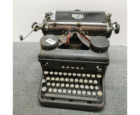 An old desk typewriter.