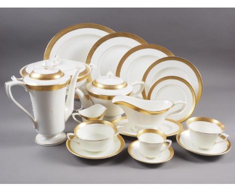 A Royal Worcester "Durham" pattern part combination service, including tureens, coffee pot, teapot, soup bowls, platters, etc