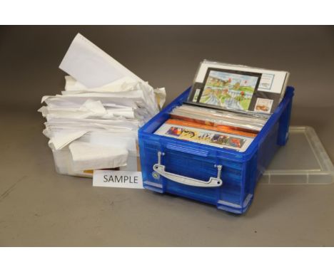 A large collection of first day covers, stamps, etc 
