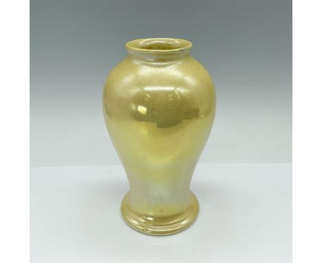 Art Deco ceramic vessel with an iridescent lustre. Impressed Moorcroft Burslem to base. Issued: c. 1920sDimensions: 6.25"H x 