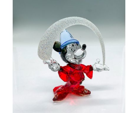 Faceted and smooth crystal figure of Mickey Mouse dressed as the character Sorcerer's Apprentice from the Disney film Fantasi