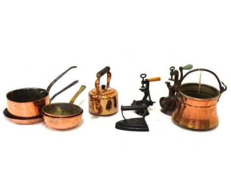 Quantity of copper to include pans, kettle, etc