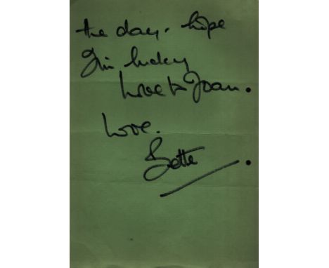 Bette Hill (widow of racing driver Graham Hill) - undated ALS asking if Eric she may have some signed T-shirts to benefit an 