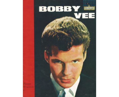 Bobby Vee Show signed by him twice. Vintage programme. All autographs come with a Certificate of Authenticity. We combine pos