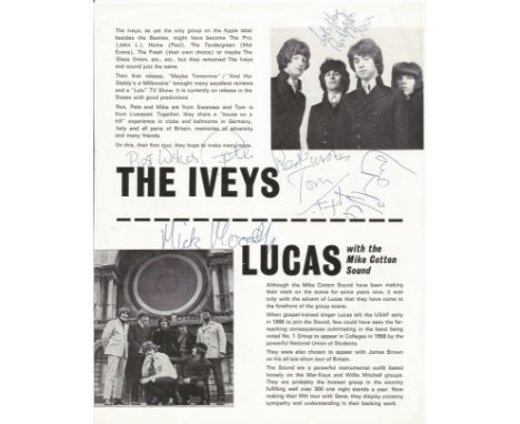 The Iveys fully signed 12x8inch approx black and white vintage magazine photo. All autographs come with a Certificate of Auth