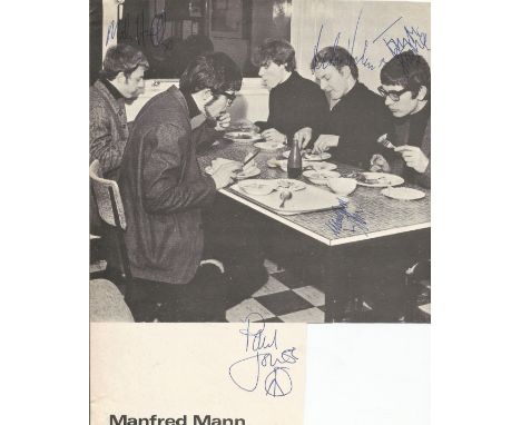 Manfred Mann fully signed 12x8inch approx vintage magazine photo. All autographs come with a Certificate of Authenticity. We 