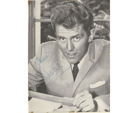 Shane Fenton vintage signed 10x7inch black and white magazine photo. All autographs come with a Certificate of Authenticity. 
