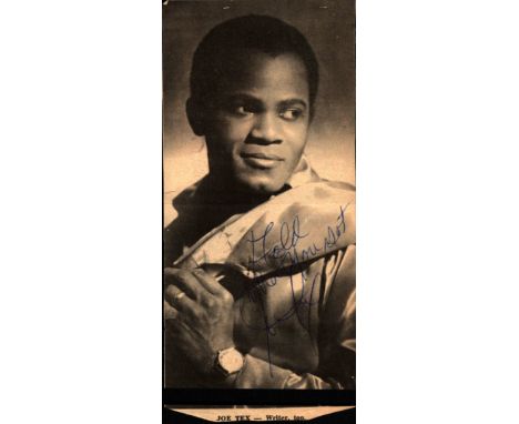 Joe Tex signed 7x4inch black and white vintage magazine photo. All autographs come with a Certificate of Authenticity. We com
