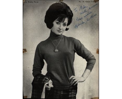 Glenda Collins vintage signed 9x7inch black and white magazine photo. All autographs come with a Certificate of Authenticity.