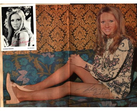 Clodagh Rodgers vintage signed 15x13inch colour magazine photo. All autographs come with a Certificate of Authenticity. We co