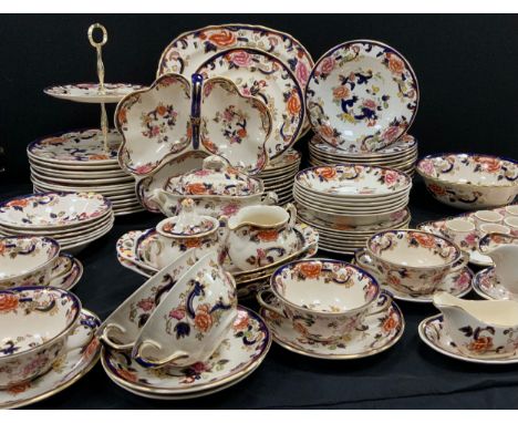 Masons ‘Mandalay’ pattern table ware including; twelve large dinner plates, twelve medium plates, twelve smaller, twelve dish