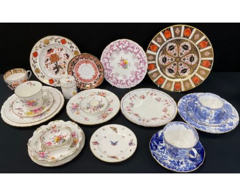 Royal Crown Derby - 1128 Imari dinner plate,  26.5cm diameter;  Nieman Marcus plate, Posies trinket bowl, plates, cylinder an